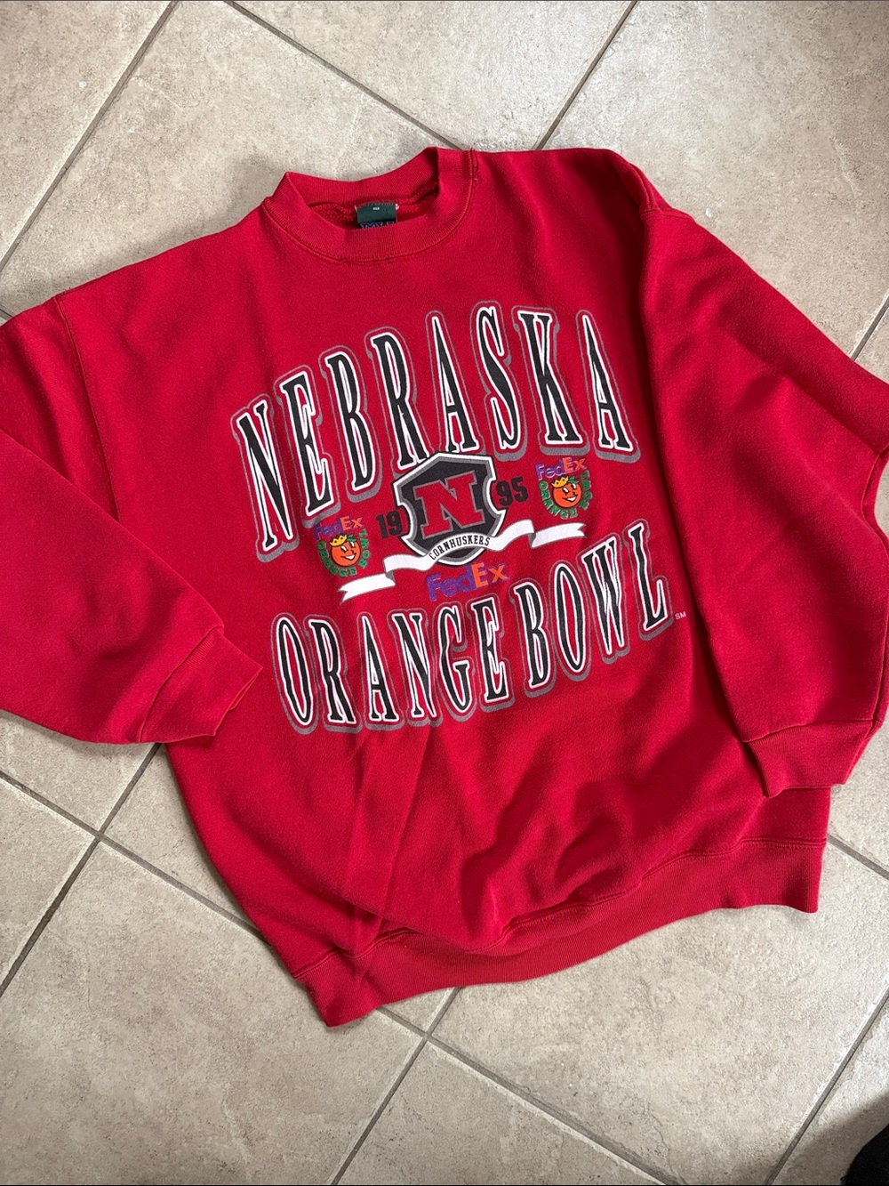 Nebraska Orange Bowl Red Crewneck Sweatshirt